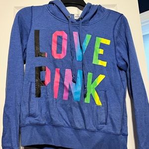 Blue VSpink hoodie size L